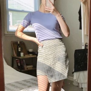 Plaid Wrap Mini Skirt